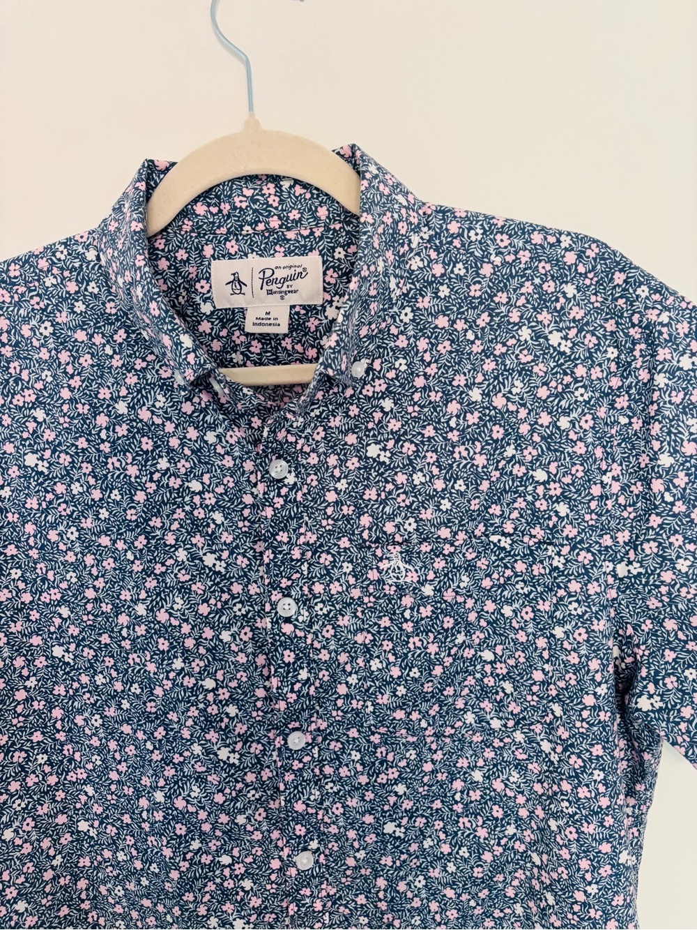 Original Penguin Men's Button Down Floral Shirt Summer Resort Office - Picture 2 of 6